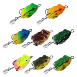 Maxbell 7x Topwater Frog Lures Simulated Realistic Swimbaits for Pike Saltwater Bass