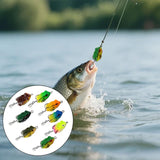 Maxbell 7x Topwater Frog Lures Simulated Realistic Swimbaits for Pike Saltwater Bass