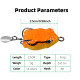 Maxbell 7x Topwater Frog Lures Simulated Realistic Swimbaits for Pike Saltwater Bass