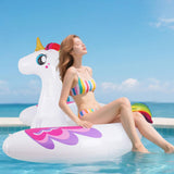 Maxbell Inflatable Unicorn Pool Float Floatie Ride on for Summer Swimming Pool Party