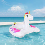 Maxbell Inflatable Unicorn Pool Float Floatie Ride on for Summer Swimming Pool Party