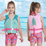 Maxbell Kids Swim Vest Lightweight Kids Float Jacket for 11-15 Years Pool Boys Girls Pink