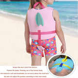 Maxbell Kids Swim Vest Training Classic Kids Life Vest for Beach Children Boys Girls Pink