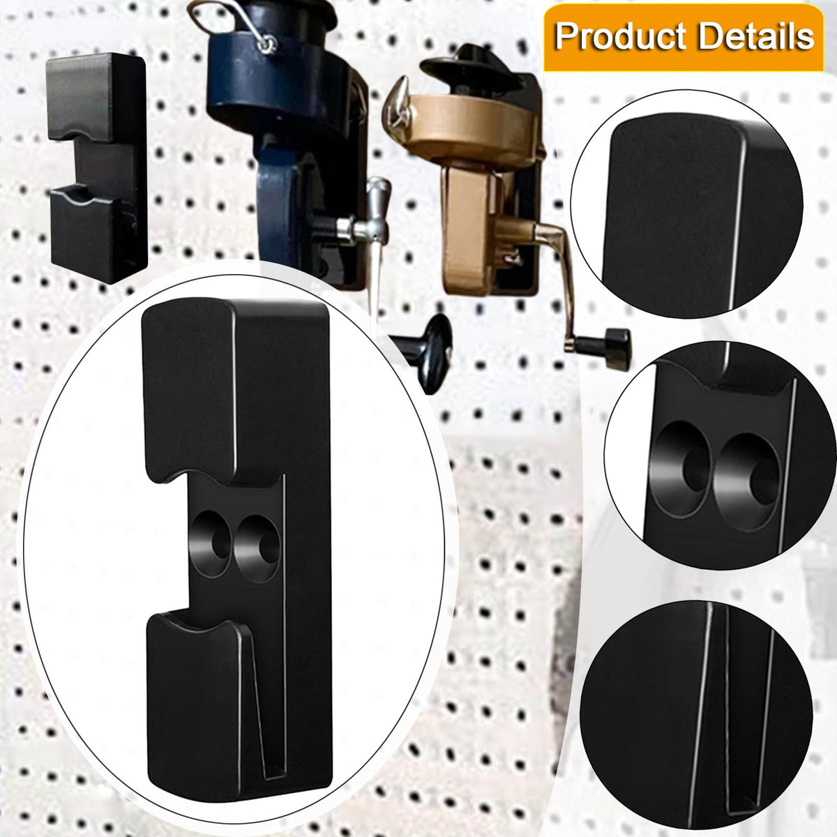 Fishing Reel Holder Easy Installation Space Saving Wall Mount Fish Equipment Style A
