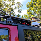 2Pcs Roof Rack Shovel Mount 28-33mm Bracket for Pickups Travelling Road Trip Black