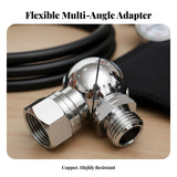 Second Stage Regulator Adapter Machined Brass Second Stage Angled Adapter Chrome 360 Degree Regulator Swivel for Underwater Divers 360 Degree