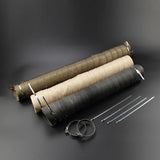 Maxbell Motorcycle Cafe Racer Seat Brown +2" 32Ft Fiberglass Exhaust Heat Wrap Beige