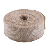 Maxbell Motorcycle Cafe Racer Seat Brown +2" 32Ft Fiberglass Exhaust Heat Wrap Beige