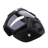 Maxbell Motorcycle Riding Helmet Windproof Face Mask Detachable Goggles Clear - Aladdin Shoppers