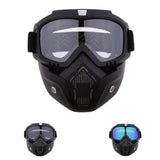 Maxbell Motorcycle Riding Helmet Windproof Face Mask Detachable Goggles Clear - Aladdin Shoppers