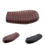 Maxbell Motorcycle Cafe Racer Seat Brown +2" 32Ft Fiberglass Exhaust Heat Wrap Beige