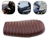 Maxbell Motorcycle Cafe Racer Seat Brown +2" 32Ft Fiberglass Exhaust Heat Wrap Beige