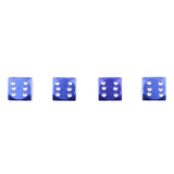 Maxbell 4x4Pcs Dice Motorcycle Car Truck Wheel Stem Air Valve Caps Covers Blue
