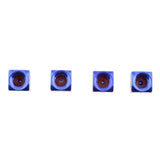 Maxbell 4x4Pcs Dice Motorcycle Car Truck Wheel Stem Air Valve Caps Covers Blue