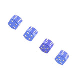 Maxbell 4x4Pcs Dice Motorcycle Car Truck Wheel Stem Air Valve Caps Covers Blue