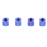 Maxbell 2x4Pcs Dice Motorcycle Car Truck Wheel Stem Air Valve Caps Covers Blue