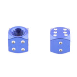 Maxbell 3x4Pcs Dice Motorcycle Car Truck Wheel Stem Air Valve Caps Covers Blue