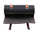 Maxbell Motorcycle Side Saddlebag PU Leather Round Barrel Saddle Tool Bag Orange - Aladdin Shoppers