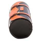 Maxbell Motorcycle Side Saddlebag PU Leather Round Barrel Saddle Tool Bag Orange - Aladdin Shoppers