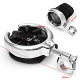 Maxbell 2x Chrome Universal Motorcycle Handlebar Cup Holder Metal Drink For Harley