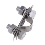 Maxbell 2Pcs 304 Stainless Steel Control Throttle Cable U Shaped Clamp Boat Hardware