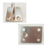 Maxbell Stainless Steel Thick Ring Square Sail Shade Pad Eye Plate Boat Rigging M6 - Aladdin Shoppers