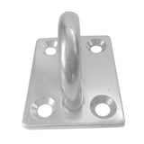 Maxbell Stainless Steel Thick Ring Square Sail Shade Pad Eye Plate Boat Rigging M6 - Aladdin Shoppers