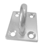 Maxbell Stainless Steel Thick Ring Square Sail Shade Pad Eye Plate Boat Rigging M6 - Aladdin Shoppers