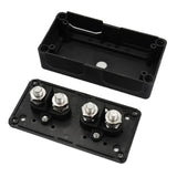 3xHeavy Duty 4 Way Bus Bar/Power Distribution Box for Screw On Cover 300A