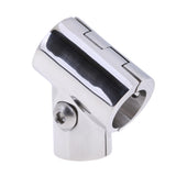 Maxbell 2Pcs 22mm Boat Handrail Fitting 60 Degree Tee 3 Way - 316 Stainless Steel