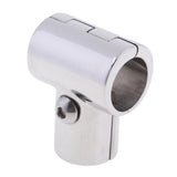 Maxbell 4Pcs 25mm Boat Handrail Fitting 90 Degree Tee 3 Way - 316 Stainless Steel
