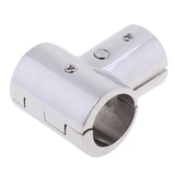 Maxbell 4Pcs 25mm Boat Handrail Fitting 90 Degree Tee 3 Way - 316 Stainless Steel