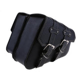 Maxbell 2x Motorbike Leather Swing Arm Pannier Saddle Bag Alligator Emboss Black - Aladdin Shoppers