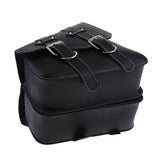 Maxbell 2x Motorbike Leather Swing Arm Pannier Saddle Bag Alligator Emboss Black - Aladdin Shoppers