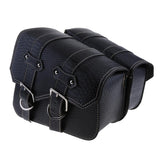 Maxbell 2x Motorbike Leather Swing Arm Pannier Saddle Bag Alligator Emboss Black - Aladdin Shoppers