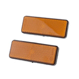Maxbell 8pcs Rectangle Reflectors Universal for Motorcycle ATV Dirt Bike Scooter