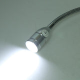 Maxbell 2x12V Gooseneck LED Bedside Reading Lamp Headboard Wall Surface Mount Silver