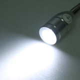 Maxbell 2x12V Gooseneck LED Bedside Reading Lamp Headboard Wall Surface Mount Silver