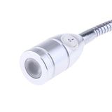 Maxbell 2x12V Gooseneck LED Bedside Reading Lamp Headboard Wall Surface Mount Silver