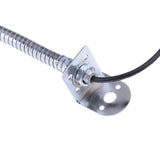 Maxbell 2x12V Gooseneck LED Bedside Reading Lamp Headboard Wall Surface Mount Silver