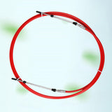 Maxbell 2Pcs 21Ft Throttle Shift Control Cable for Yamaha Outboard Red & Black