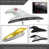 Maxbell 2x Motorcycle Front Fender Light Eagle Face Ornament Eyes Light Frame