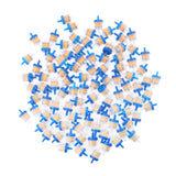 Maxbell 100PCS Plastic Motorcycle Petrol Inline Fuel Filter for 1/4'' Pipes Blue