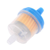 Maxbell 100PCS Plastic Motorcycle Petrol Inline Fuel Filter for 1/4'' Pipes Blue