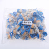 Maxbell 100PCS Plastic Motorcycle Petrol Inline Fuel Filter for 1/4'' Pipes Blue