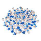 Maxbell 100PCS Plastic Motorcycle Petrol Inline Fuel Filter for 1/4'' Pipes Blue
