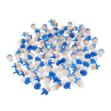 Maxbell 100PCS Plastic Motorcycle Petrol Inline Fuel Filter for 1/4'' Pipes Blue