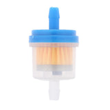 Maxbell 100PCS Plastic Motorcycle Petrol Inline Fuel Filter for 1/4'' Pipes Blue