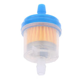 Maxbell 100PCS Plastic Motorcycle Petrol Inline Fuel Filter for 1/4'' Pipes Blue