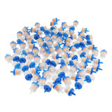 Maxbell 100PCS Plastic Motorcycle Petrol Inline Fuel Filter for 1/4'' Pipes Blue